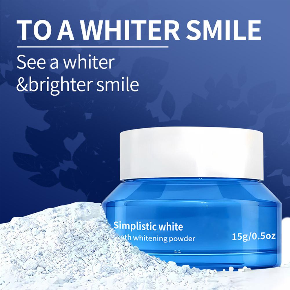 Teeth Whitening Levels - Simplistic White Teeth Whitening Powder Stain