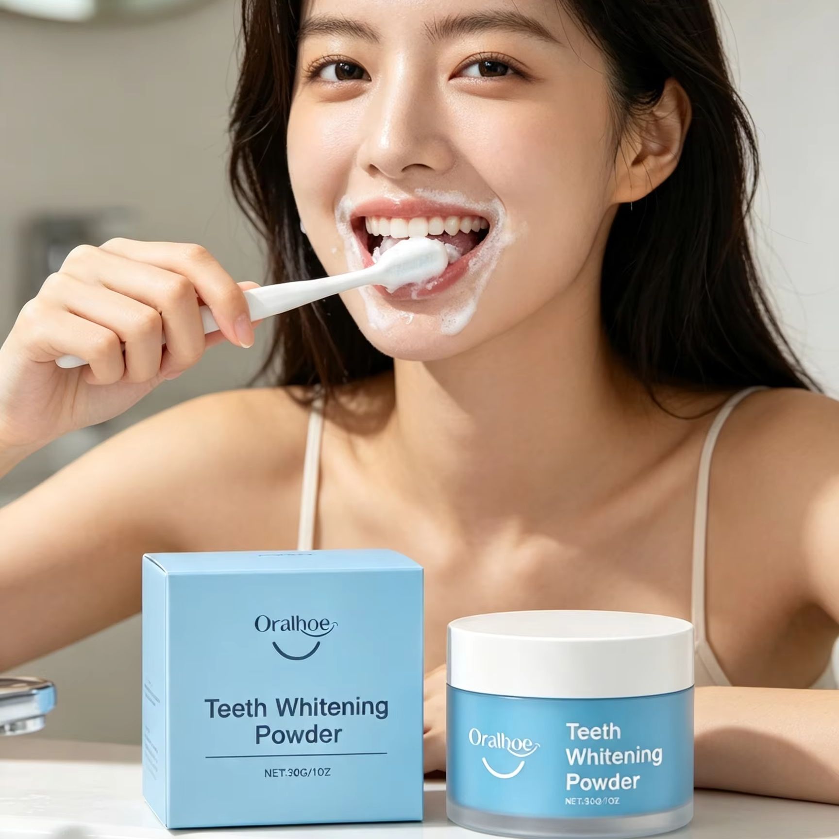 Oralhoe Tooth Powder for Brush - Teeth Whitening Levels 评论和价格